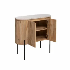 Made in Meubles Meuble Sous Vasque<Meuble sous vasque en bois de manguier et terrazzo Lou