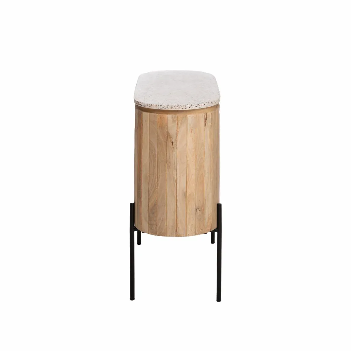 Made in Meubles Meuble Sous Vasque<Meuble sous vasque en bois de manguier et terrazzo Lou