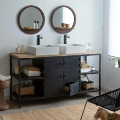 Made in Meubles Meuble Sous Vasque<Meuble sous vasque en bois de manguier Sol