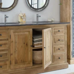 Made in Meubles Meuble Sous Vasque<Meuble sous vasque en bois recyclé Ambre