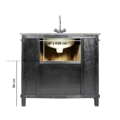 Made in Meubles Meuble Sous Vasque<Meuble sous vasque en bois recyclé Bianca