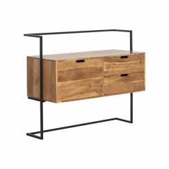 Made in Meubles Meuble Sous Vasque<Meuble sous vasque en bois d'acacia et métal Ninon