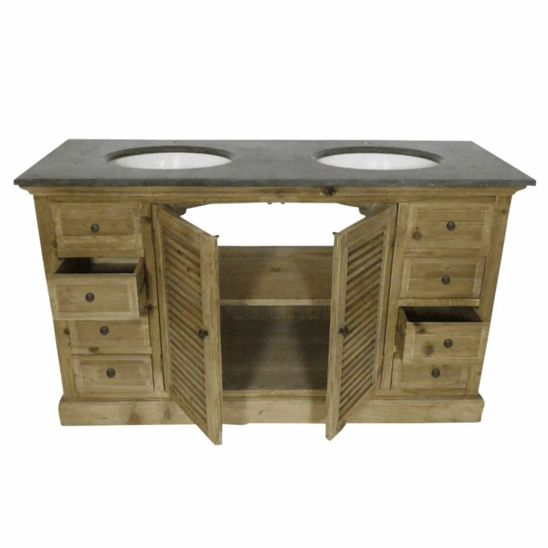 Made in Meubles Meuble Sous Vasque<Meuble sous vasque en bois recyclé Zephyr