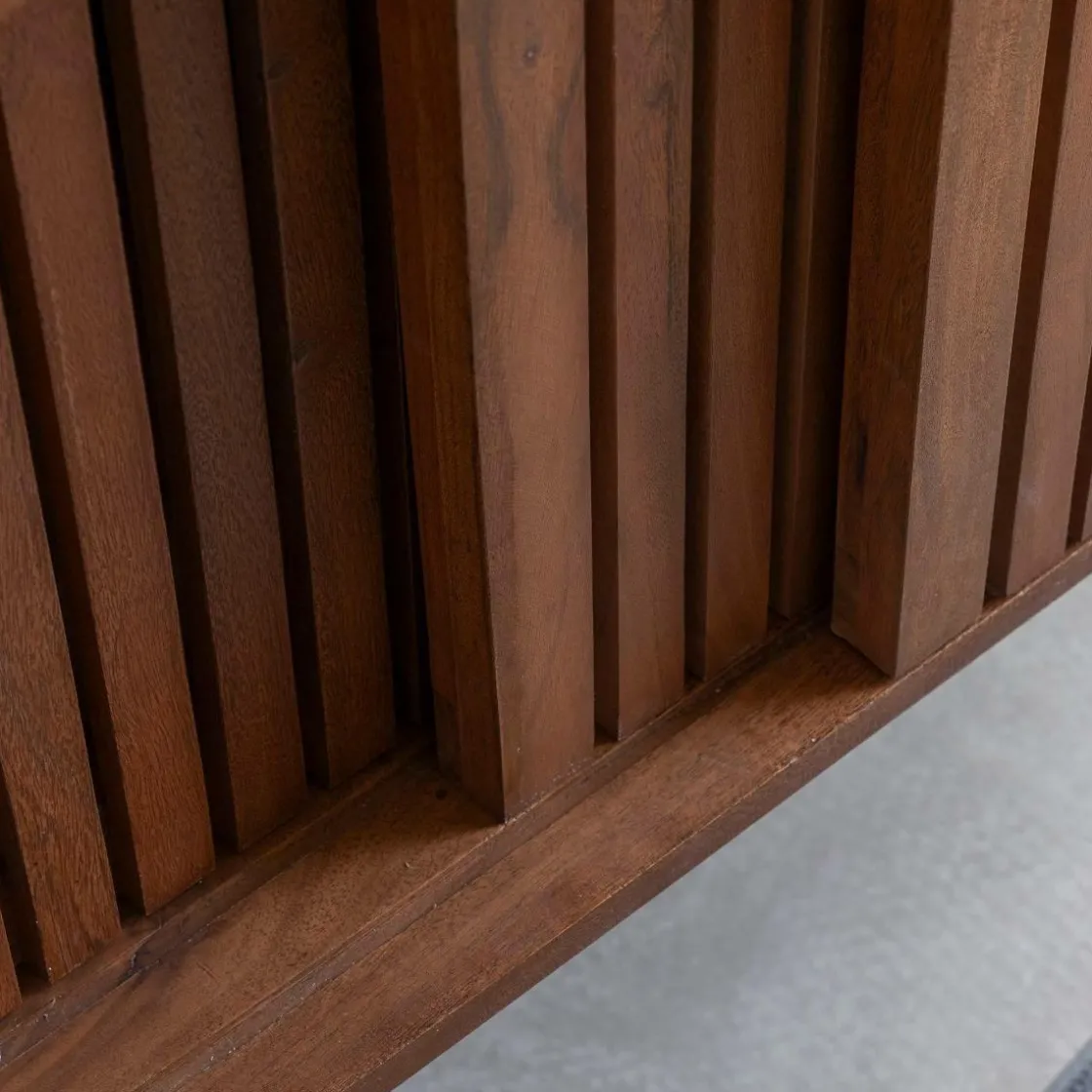 Made in Meubles Meuble Sous Vasque<Meuble sous vasque en bois d'acacia et terrazzo Kaelis