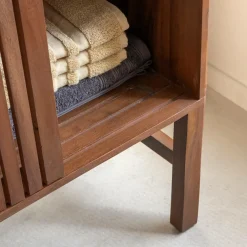 Made in Meubles Meuble Sous Vasque<Meuble sous vasque en bois d'acacia et terrazzo Kaelis