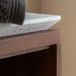Made in Meubles Meuble Sous Vasque<Meuble sous vasque en bois d'acacia et terrazzo Kaelis