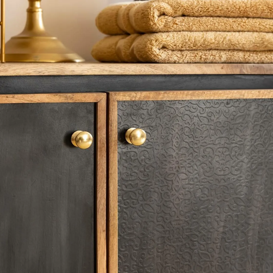 Made in Meubles Meuble Sous Vasque<Meuble sous vasque en bois de manguier Léandro