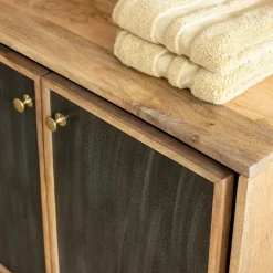 Made in Meubles Meuble Sous Vasque<Meuble sous vasque en bois de manguier Léandro