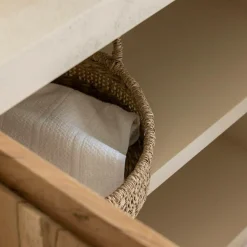 Made in Meubles Meuble Sous Vasque<Meuble sous vasque en bois effet béton et bois recyclé Dalva