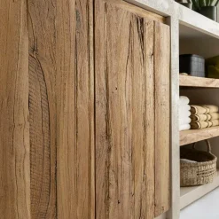 Made in Meubles Meuble Sous Vasque<Meuble sous vasque en bois effet béton et bois recyclé Dalva