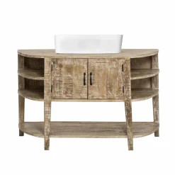 Made in Meubles Meuble Sous Vasque<Meuble sous vasque en bois de manguier blanchi Sienna