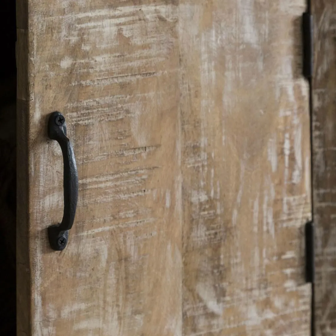 Made in Meubles Meuble Sous Vasque<Meuble sous vasque en bois de manguier blanchi Sienna