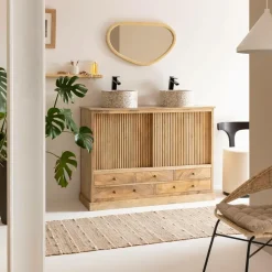 Made in Meubles Meuble Sous Vasque<Meuble sous vasque en bois de manguier Liora