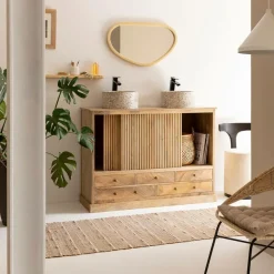 Made in Meubles Meuble Sous Vasque<Meuble sous vasque en bois de manguier Liora