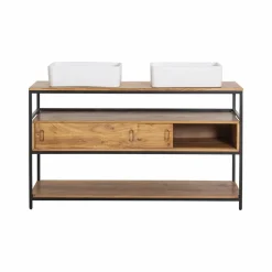 Made in Meubles Meuble Sous Vasque<Meuble sous vasque en bois d'acacia et métal Montréal