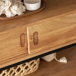 Made in Meubles Meuble Sous Vasque<Meuble sous vasque en bois d'acacia et métal Montréal