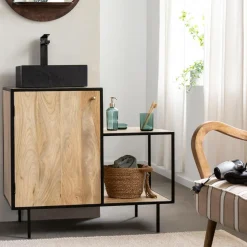 Made in Meubles Meuble Sous Vasque<Meuble sous vasque en bois de manguier et métal Agathe