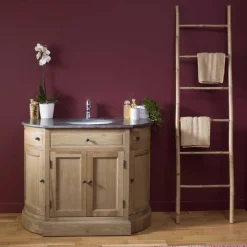 Made in Meubles Meuble Sous Vasque<Meuble sous vasque en bois de chêne Gaia