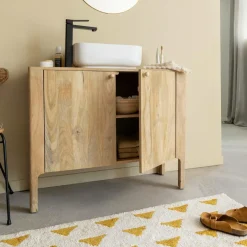 Made in Meubles Meuble Sous Vasque<Meuble sous vasque en bois de manguier Tonin