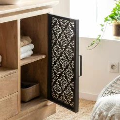 Made in Meubles Meuble Sous Vasque<Meuble sous vasque en bois de manguier Sahara