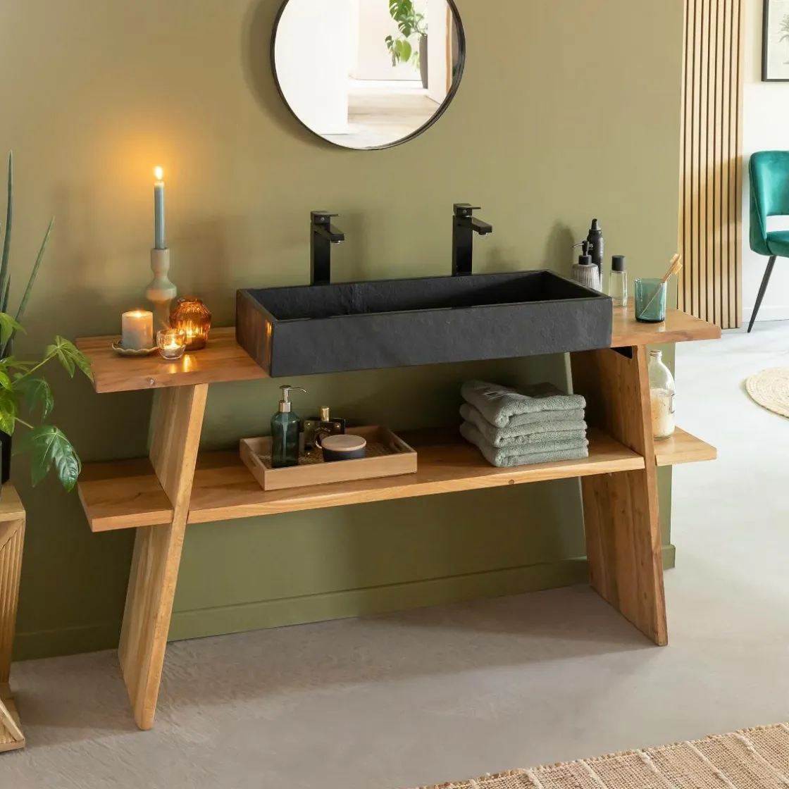 Made in Meubles Table Console|Meuble Sous Vasque<Meuble sous vasque en bois recyclé Corin