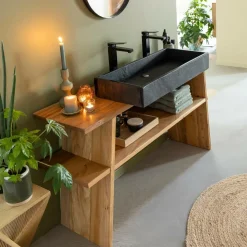 Made in Meubles Table Console|Meuble Sous Vasque<Meuble sous vasque en bois recyclé Corin