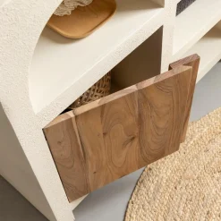 Made in Meubles Buffet|Meuble Sous Vasque<Meuble sous vasque en bois effet béton et bois d'acacia Dalva