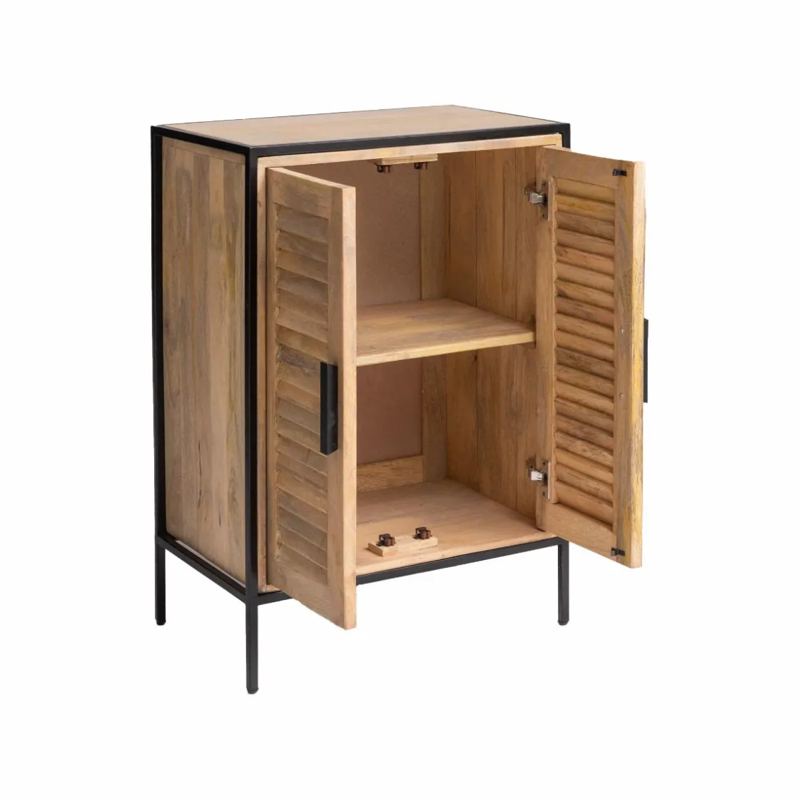 Made in Meubles Meuble Sous Vasque<Meuble sous vasque en bois de manguier et métal Coralie