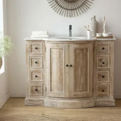 Made in Meubles Meuble Sous Vasque<Meuble sous vasque en pin recyclé Octavie