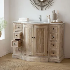 Made in Meubles Meuble Sous Vasque<Meuble sous vasque en pin recyclé Octavie