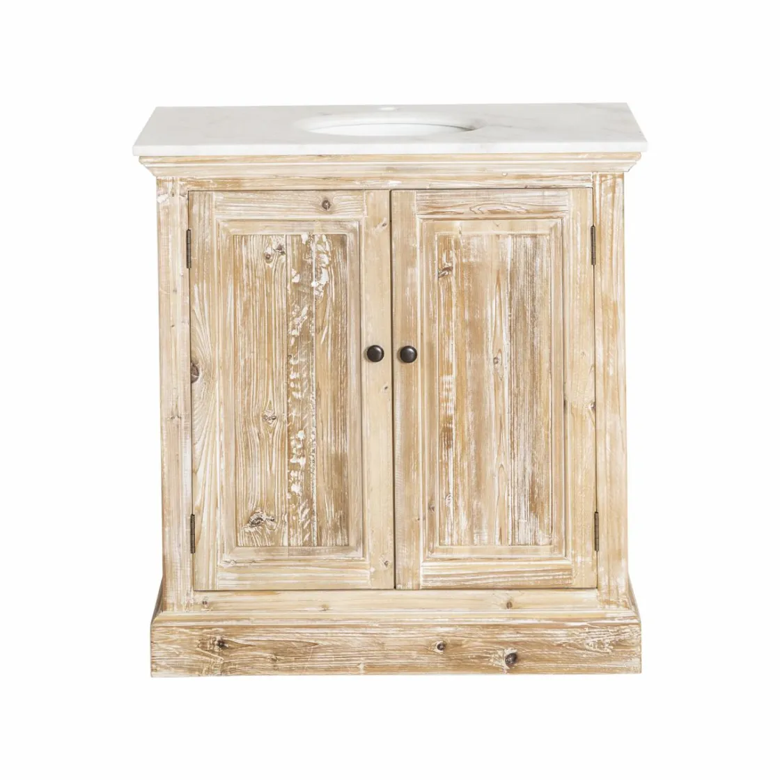 Made in Meubles Meuble Sous Vasque<Meuble sous vasque en pin recyclé blanchi Gemma