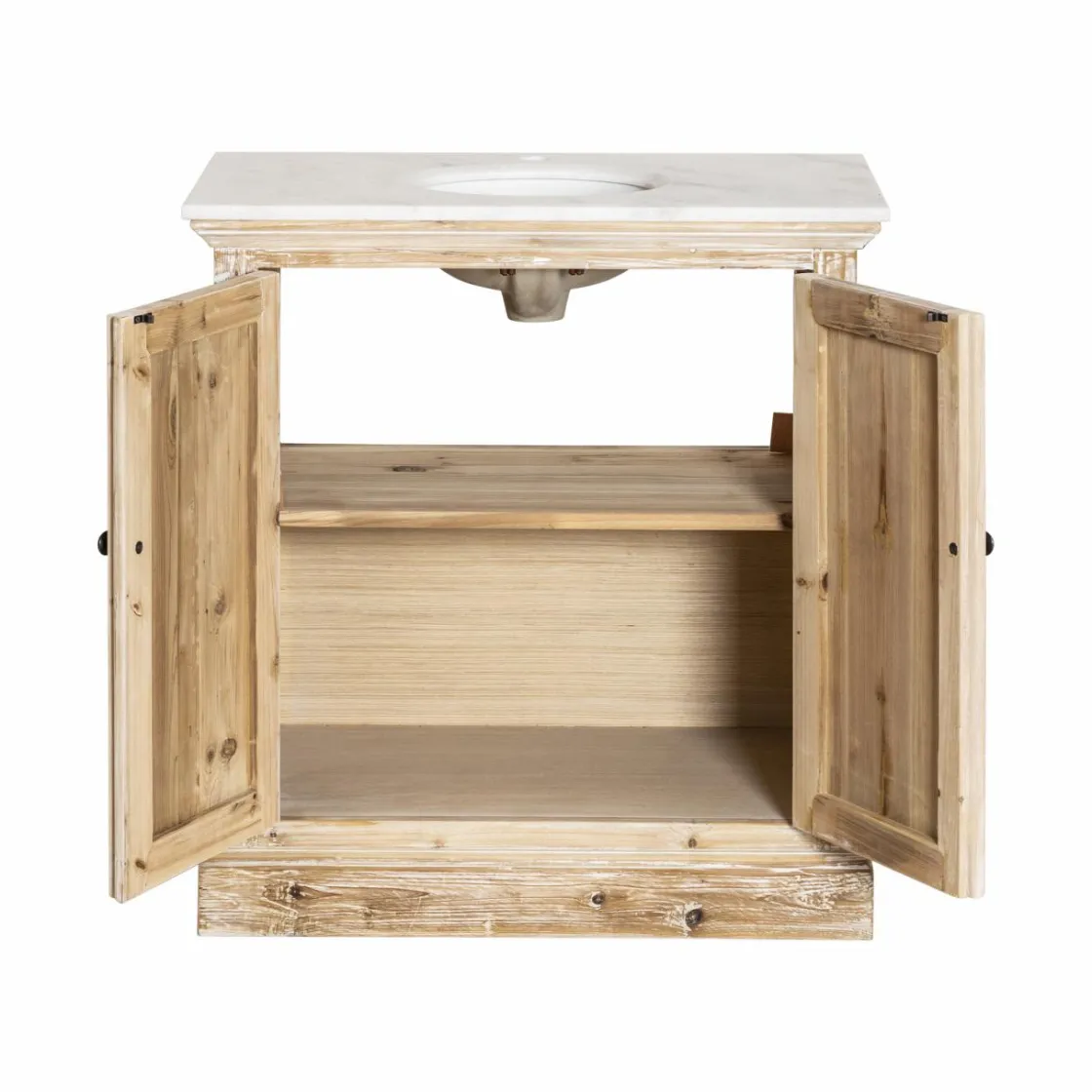 Made in Meubles Meuble Sous Vasque<Meuble sous vasque en pin recyclé blanchi Gemma