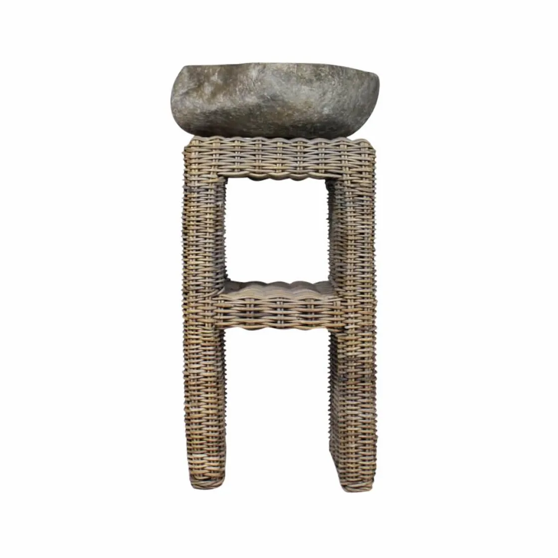 Made in Meubles Meuble Sous Vasque<Meuble sous vasque en rotin Rattan