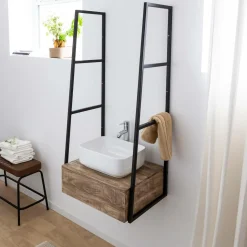 Made in Meubles Meuble Sous Vasque<Meuble sous vasque suspendu 1 vasque Amal