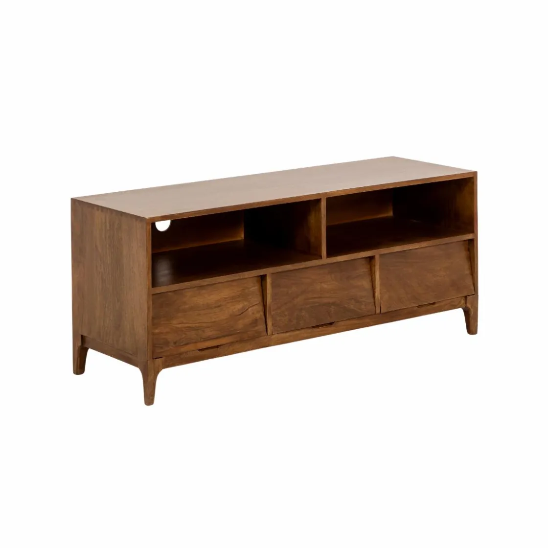 Made in Meubles Meuble Tv<Meuble TV 2 niches en bois de manguier Remick