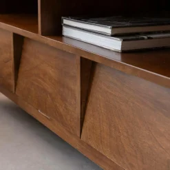 Made in Meubles Meuble Tv<Meuble TV 2 niches en bois de manguier Remick