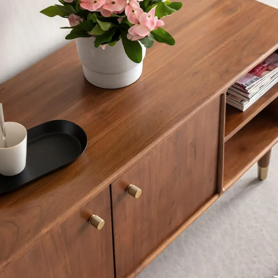 Made in Meubles Meuble Tv<Meuble TV 2 portes en bois d'acacia Emiel