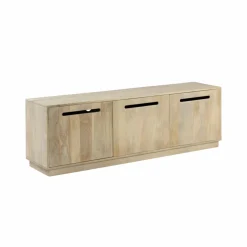 Made in Meubles Meuble Tv<Meuble TV 3 portes en bois de manguier Roni