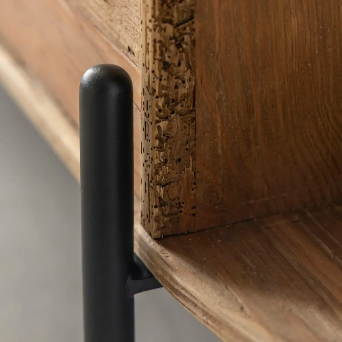 Made in Meubles Meuble Tv<Meuble TV arrondi en bois recyclé Blaise