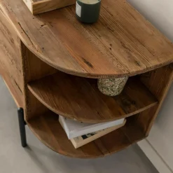 Made in Meubles Meuble Tv<Meuble TV arrondi en bois recyclé Blaise