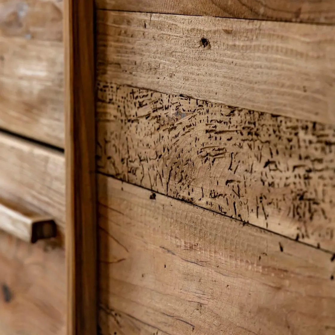 Made in Meubles Meuble Tv<Meuble TV arrondi en bois recyclé Blaise