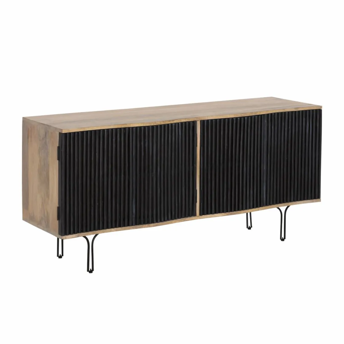 Made in Meubles Meuble Tv<Meuble TV bois de manguier et métal Auxence