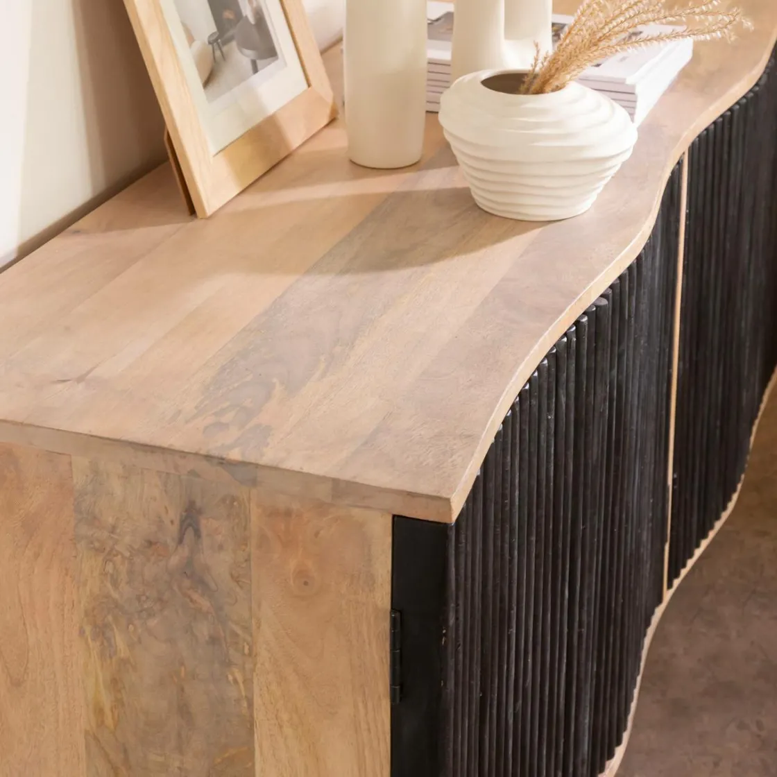 Made in Meubles Meuble Tv<Meuble TV bois de manguier et métal Auxence