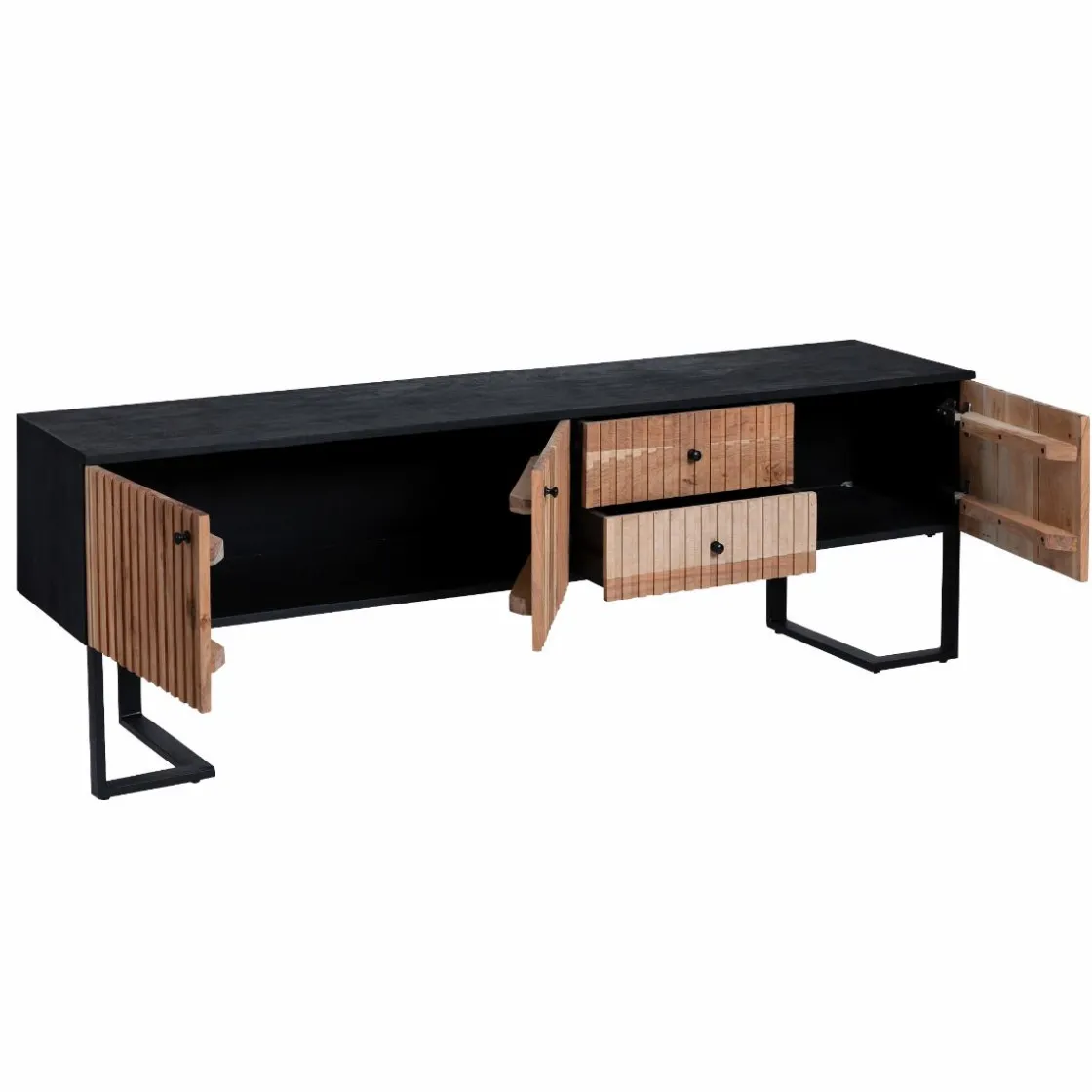 Made in Meubles Meuble Tv<Meuble TV en bois d'acacia et métal Pippa