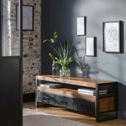 Made in Meubles Meuble Tv<Meuble TV en bois d'acacia 160 cm Havana