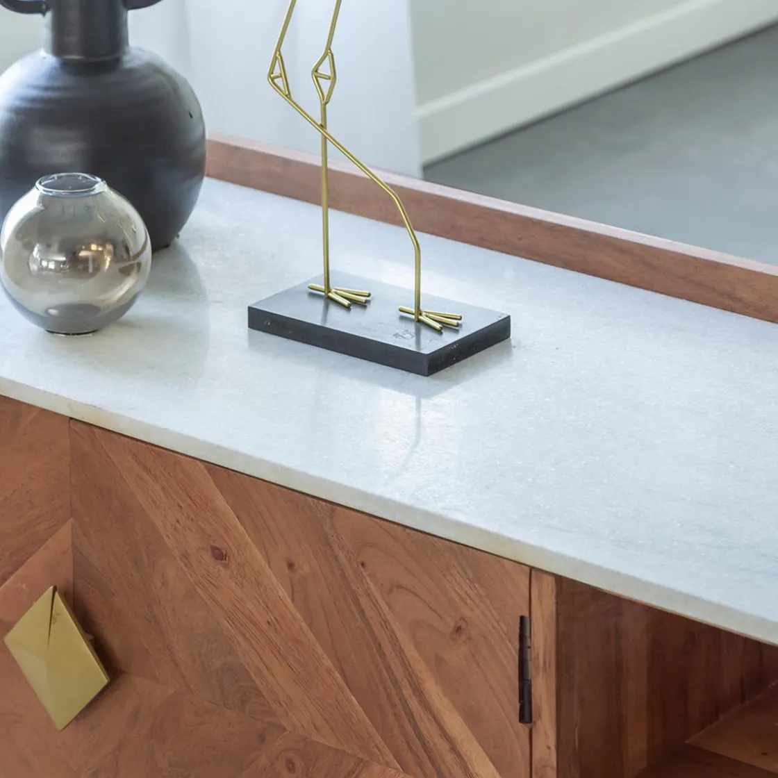 Made in Meubles Meuble Tv<Meuble TV en bois d'acacia Naxos