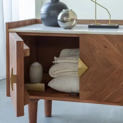 Made in Meubles Meuble Tv<Meuble TV en bois d'acacia Naxos