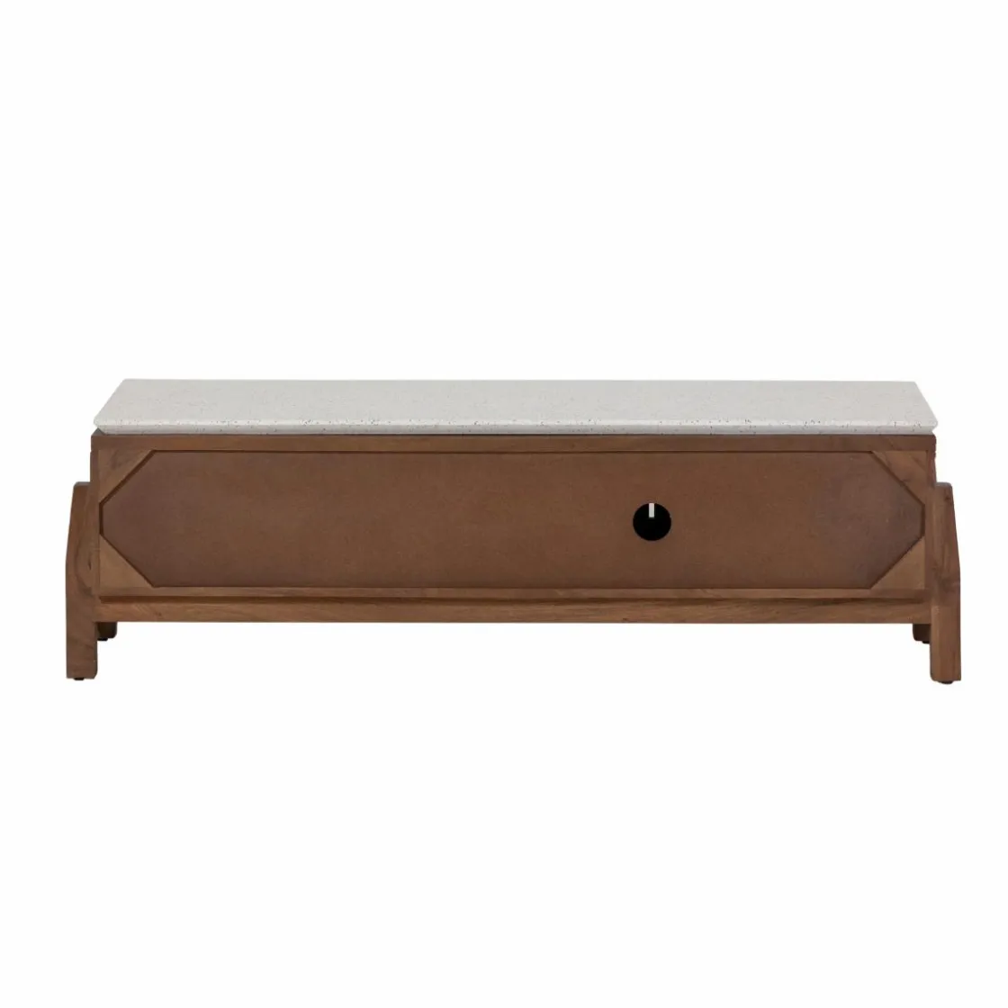 Made in Meubles Meuble Tv<Meuble TV en bois d'acacia et terrazzo Kaelis