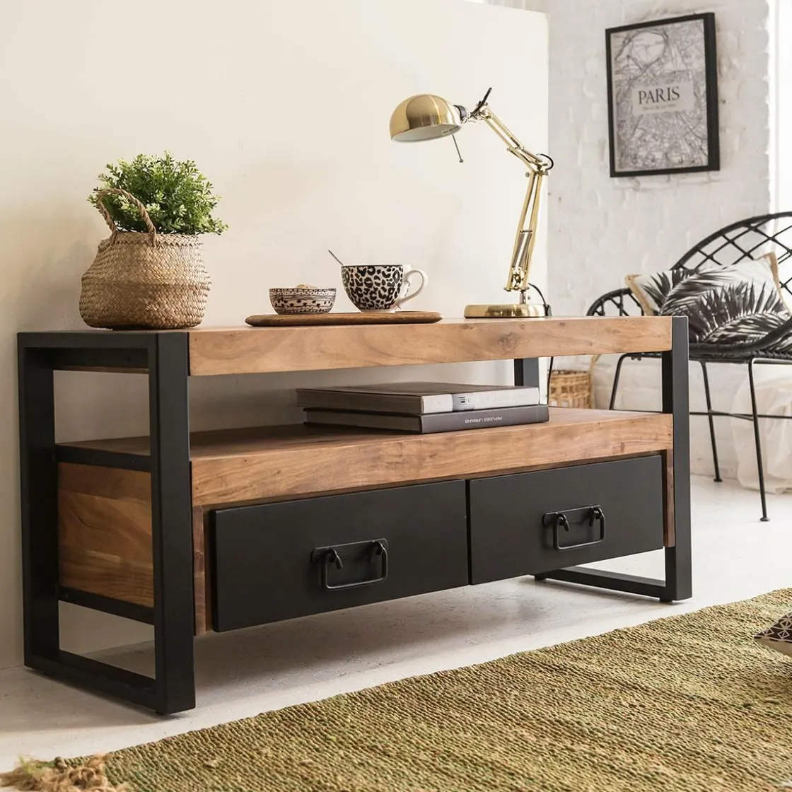 Made in Meubles Meuble Tv<Meuble TV en bois d'acacia 112 cm Havana