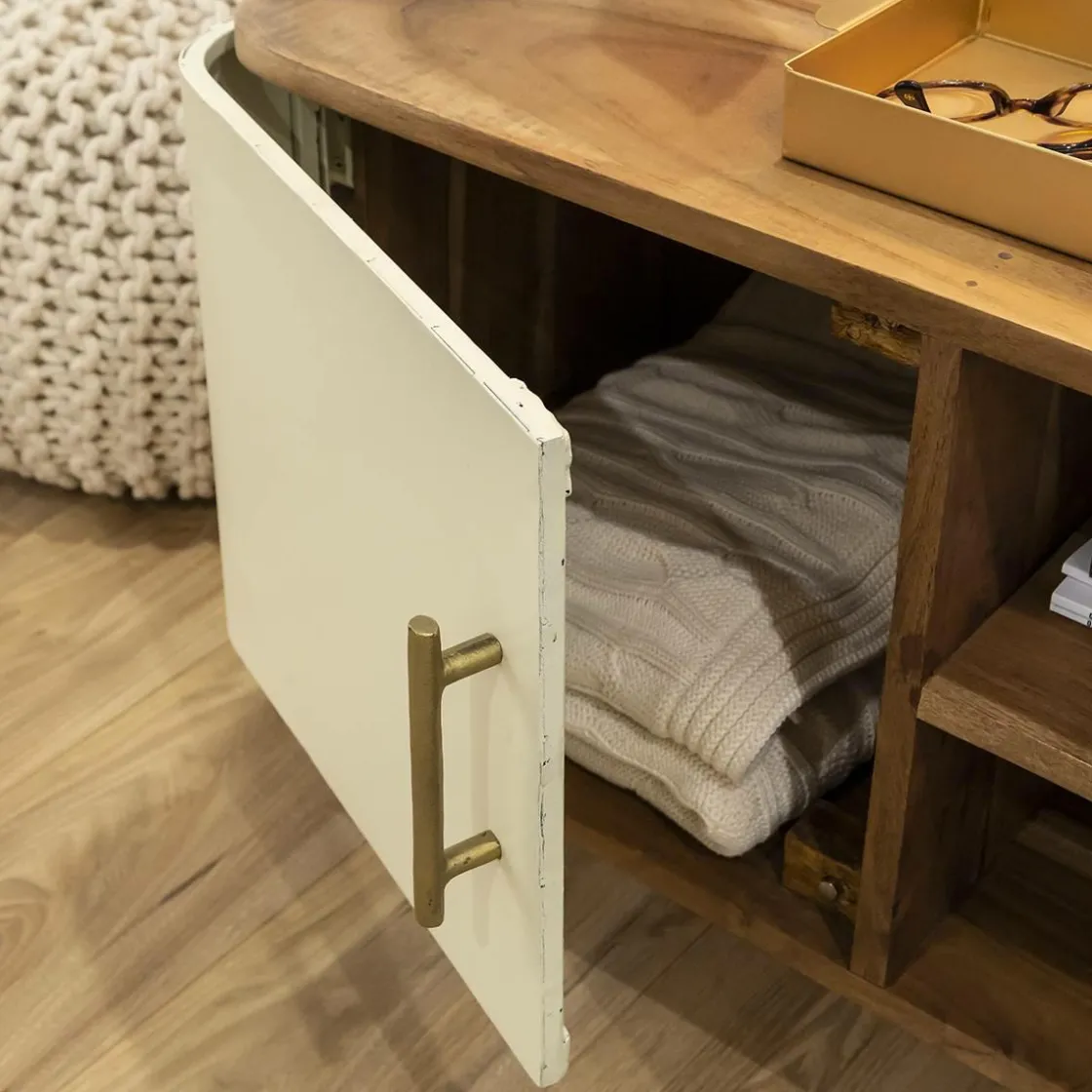 Made in Meubles Meuble Tv<Meuble TV en bois d'acacia et métal Andrès